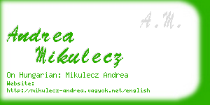 andrea mikulecz business card